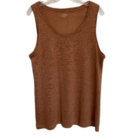 Ann Taylor Loft 100% Linen Tank Top L Lightweight Classic Casual Fall Layering - Picture 1 of 6